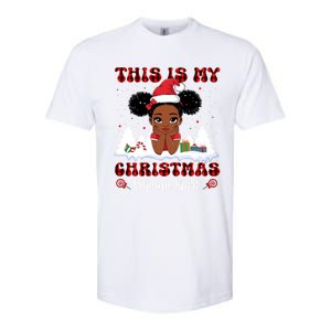 This Is My Christmas Pajama Black African American Gift Softstyle CVC T-Shirt