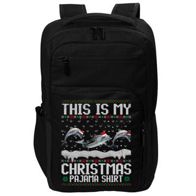 This Is My Christmas Lights Pajama Dolphin Lover Xmas Gift Impact Tech Backpack