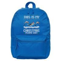 This Is My Christmas Lights Pajama Dolphin Lover Xmas Gift 16 in Basic Backpack