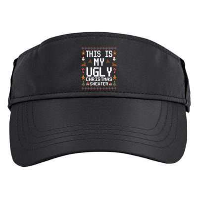 This Is My Ugly Christmas Sweater Funny Festive Adult Drive Performance Visor