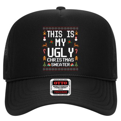 This Is My Ugly Christmas Sweater Funny Festive Trucker Hat