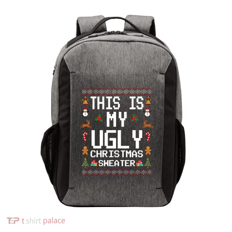 This Is My Ugly Christmas Sweater Funny Festive Vector Backpack