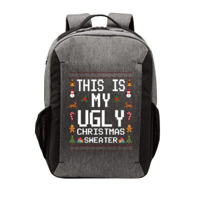 This Is My Ugly Christmas Sweater Funny Festive Vector Backpack