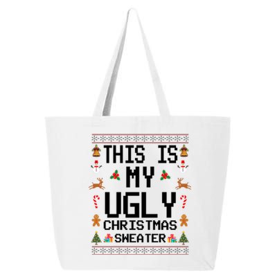 This Is My Ugly Christmas Sweater Funny Festive 25L Jumbo Tote