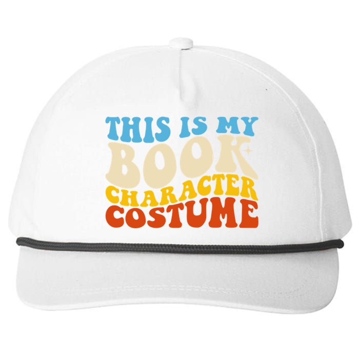 This Is My Book Character Costume Funny Bookworm Book Groovy Snapback Five-Panel Rope Hat