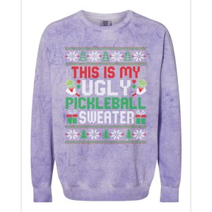 This Is My Ugly Pickleball Christmas Funny Gift Colorblast Crewneck Sweatshirt