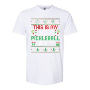 This Is My Ugly Pickleball Christmas Funny Gift Softstyle CVC T-Shirt