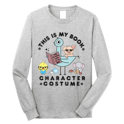 This Is My Book Character Costume Funny Pigeon Reading Long Sleeve Shirt