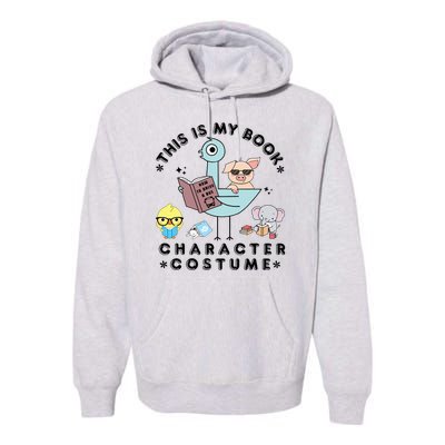 This Is My Book Character Costume Funny Pigeon Reading Premium Hoodie