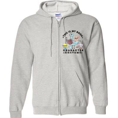 This Is My Book Character Costume Funny Pigeon Reading Full Zip Hoodie