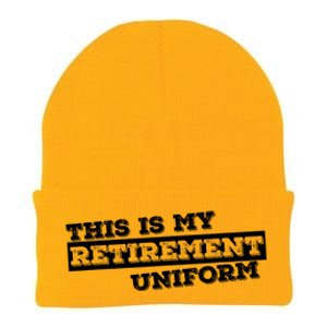 This Is My Retirement Uniform Funny Retirement Knit Cap Winter Beanie