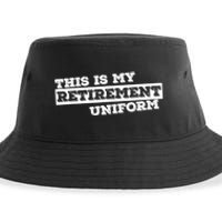 This Is My Retirement Uniform Funny Retirement Sustainable Bucket Hat