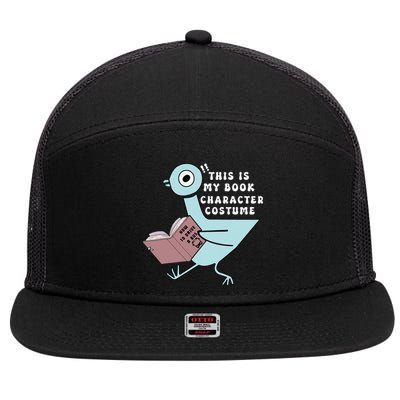 This Is My Book Character Costume Funny Pigeon Reading 7 Panel Mesh Trucker Snapback Hat