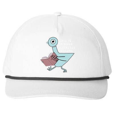 This Is My Book Character Costume Funny Pigeon Reading Snapback Five-Panel Rope Hat