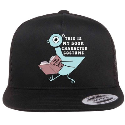 This Is My Book Character Costume Funny Pigeon Reading Flat Bill Trucker Hat