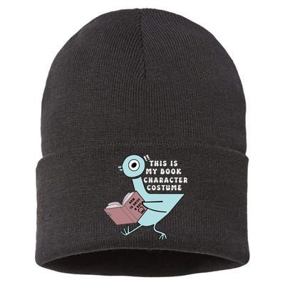 This Is My Book Character Costume Funny Pigeon Reading Sustainable Knit Beanie