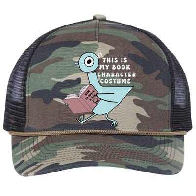 This Is My Book Character Costume Funny Pigeon Reading Retro Rope Trucker Hat Cap