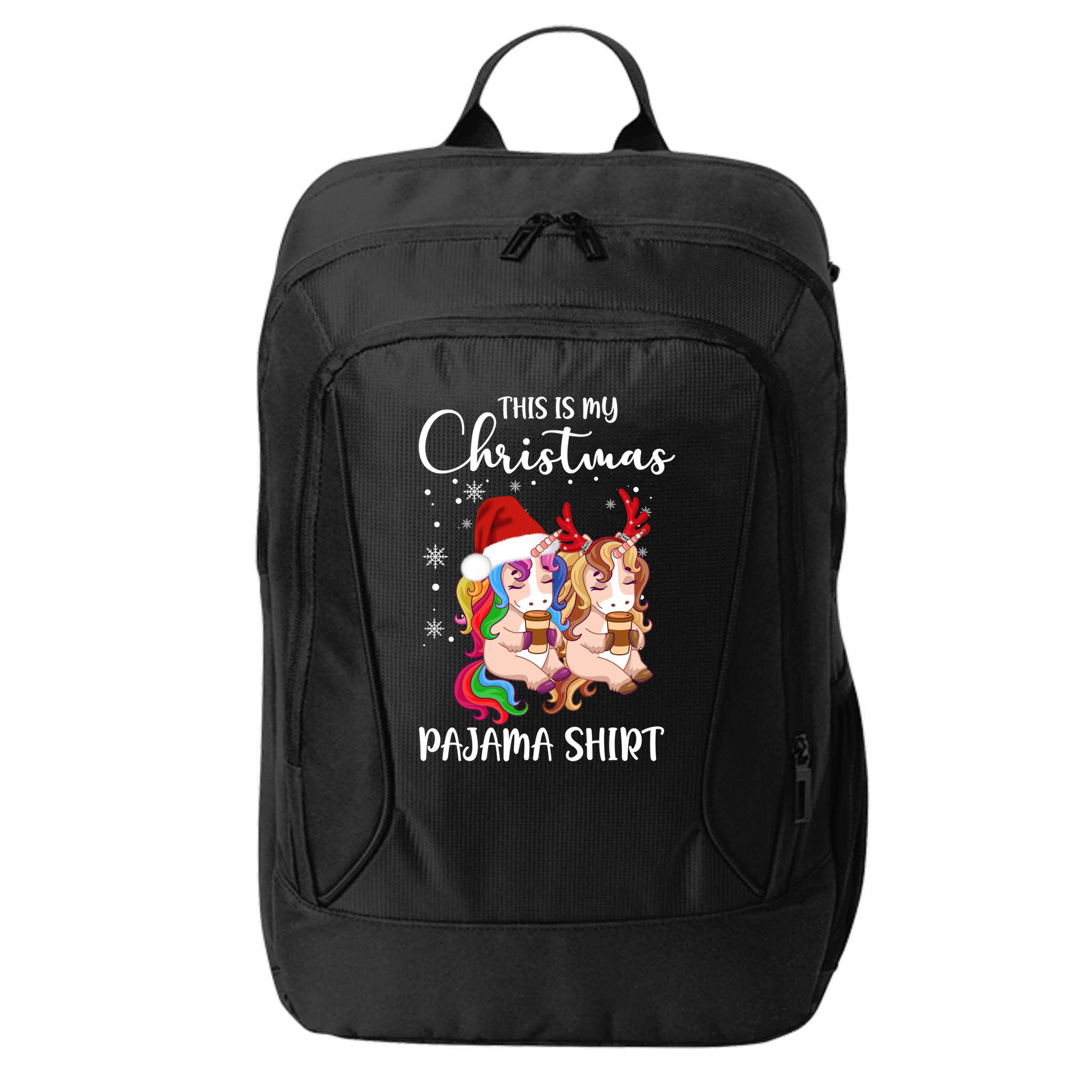 This Is My Christmas Pajama Cute Gift Funny Unicorn Xmas Gift City Backpack