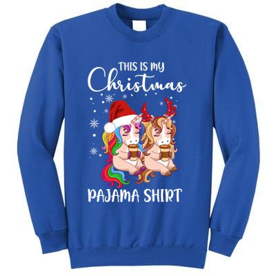 This Is My Christmas Pajama Cute Gift Funny Unicorn Xmas Gift Sweatshirt