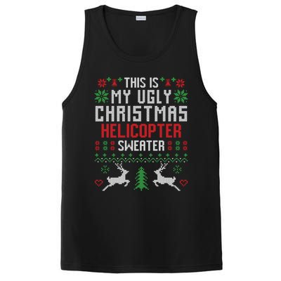 This Is My Ugly Christmas Helicopter Sweater Pilot Gift PosiCharge Competitor Tank