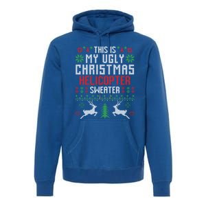 This Is My Ugly Christmas Helicopter Sweater Pilot Gift Premium Hoodie