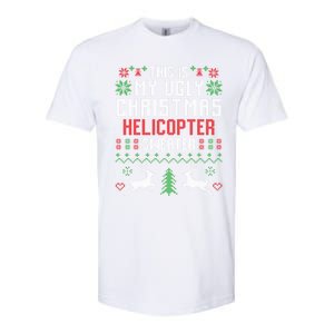 This Is My Ugly Christmas Helicopter Sweater Pilot Gift Softstyle CVC T-Shirt