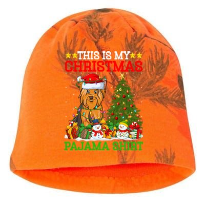 This Is My Christmas Pajamas Yorkshire Terrier Dog Christmas Cool Gift Kati - Camo Knit Beanie