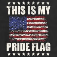 This Is My Pride Flag USA American 4th of July Patriotic 7 Panel Mesh Trucker Snapback Hat
