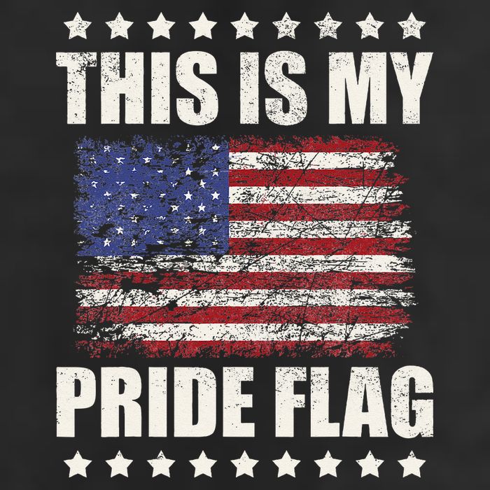 This Is My Pride Flag USA American 4th of July Patriotic 7 Panel Mesh Trucker Snapback Hat