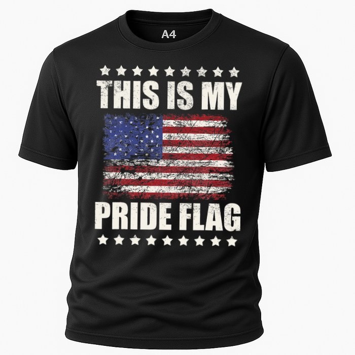 This Is My Pride Flag USA American 4th of July Patriotic Cooling Performance Crew T-Shirt