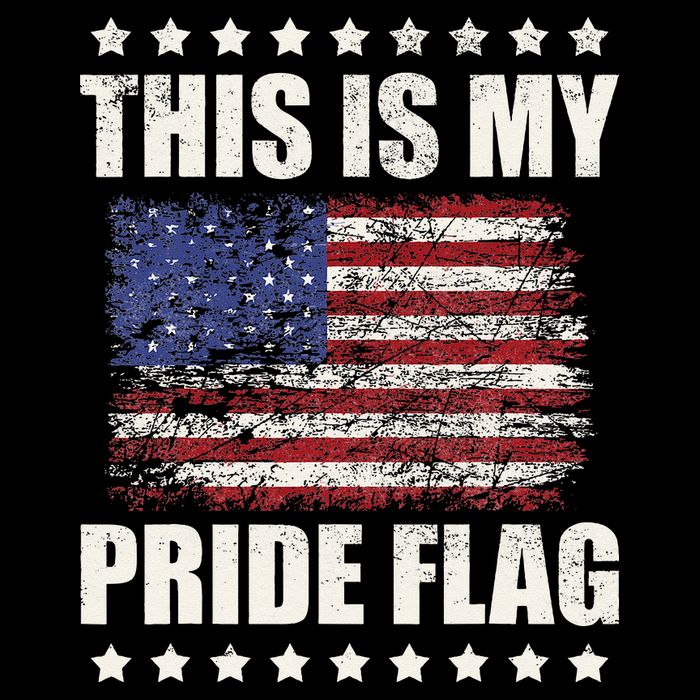 This Is My Pride Flag USA American 4th of July Patriotic Cooling Performance Crew T-Shirt