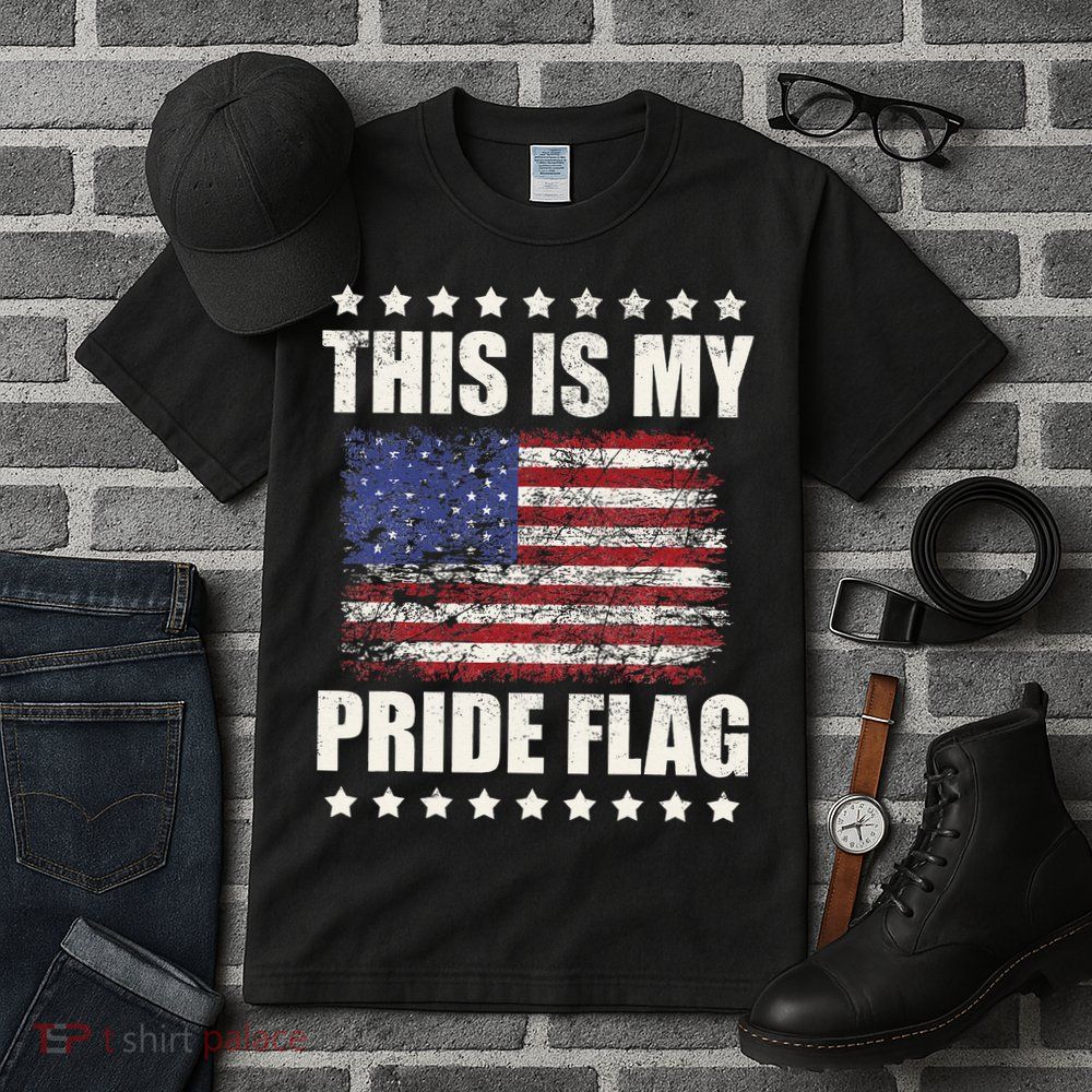 This Is My Pride Flag USA American 4th of July Patriotic Tall T-Shirt