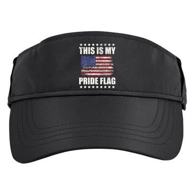 This Is My Pride Flag USA American 4th of July Patriotic Adult Drive Performance Visor