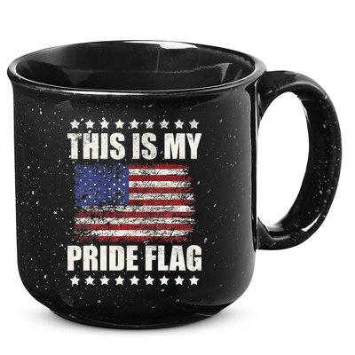 This Is My Pride Flag USA American 4th of July Patriotic 15oz Campfire Ceramic Mug