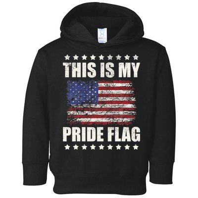 This Is My Pride Flag USA American 4th of July Patriotic Toddler Hoodie