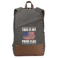 This Is My Pride Flag USA American 4th of July Patriotic Cotton Canvas Backpack