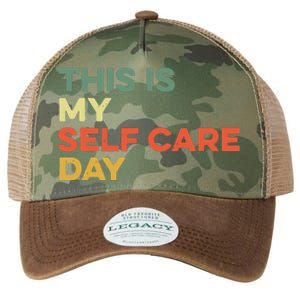 This Is My Self Care Day Mental Health Awareness Supporter Legacy Tie Dye Trucker Hat