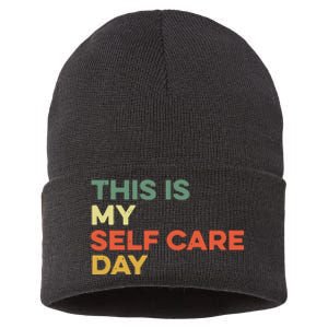 This Is My Self Care Day Mental Health Awareness Supporter Sustainable Knit Beanie