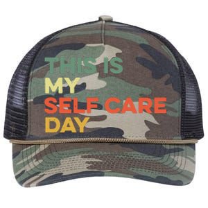 This Is My Self Care Day Mental Health Awareness Supporter Retro Rope Trucker Hat Cap