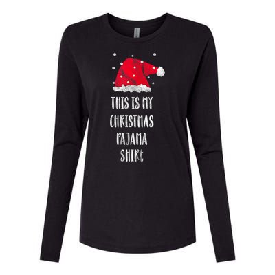 This Is My Christmas Pajama Shirts Funny Christmas Gift Womens Cotton Relaxed Long Sleeve T-Shirt