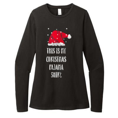 This Is My Christmas Pajama Shirts Funny Christmas Gift Womens CVC Long Sleeve Shirt