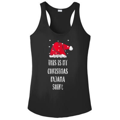 This Is My Christmas Pajama Shirts Funny Christmas Gift Ladies PosiCharge Competitor Racerback Tank