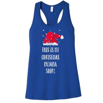 This Is My Christmas Pajama Shirts Funny Christmas Gift Women's Racerback Tank