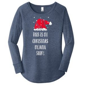 This Is My Christmas Pajama Shirts Funny Christmas Gift Women's Perfect Tri Tunic Long Sleeve Shirt