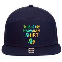 This Is My Hawaiian Tropical Luau Costume Party Hawaii 7 Panel Mesh Trucker Snapback Hat