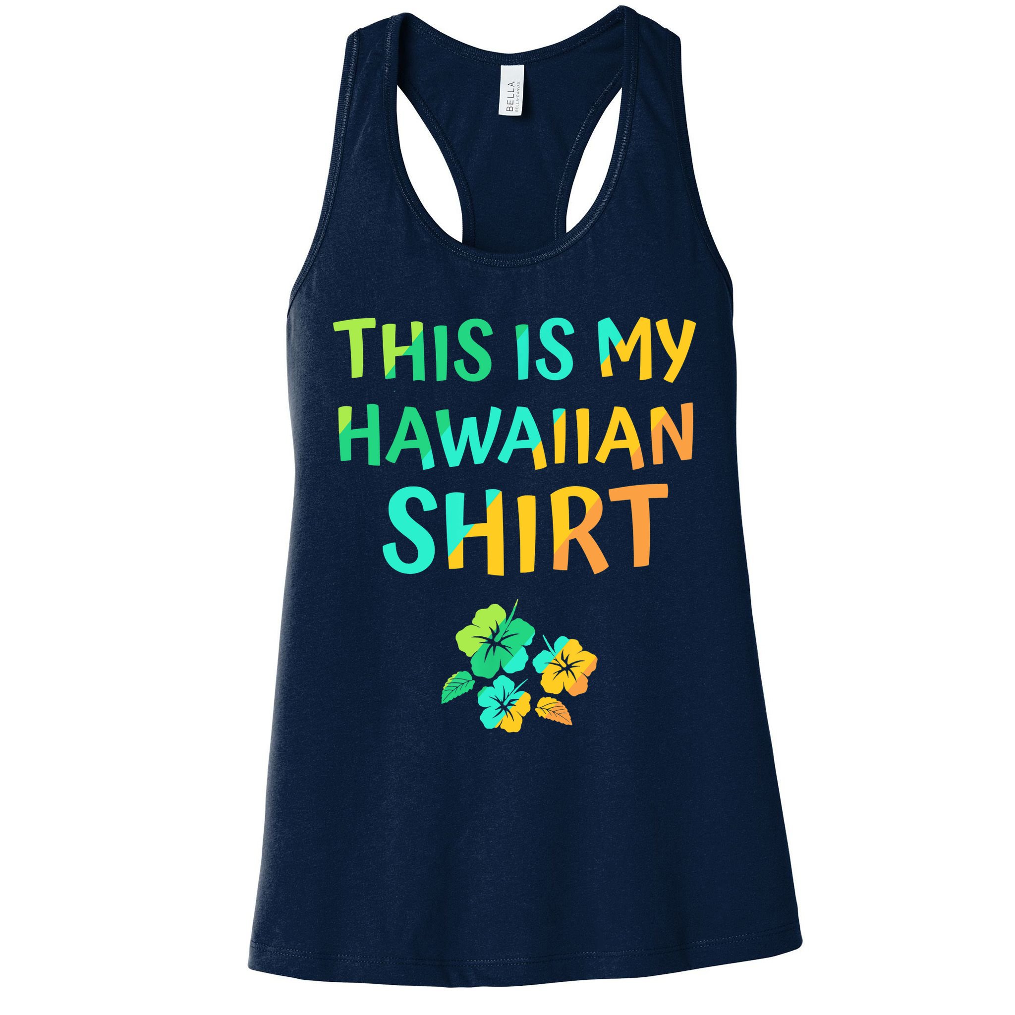 This Is My Hawaiian Tropical Luau Costume Party Hawaii Womens Tank Top