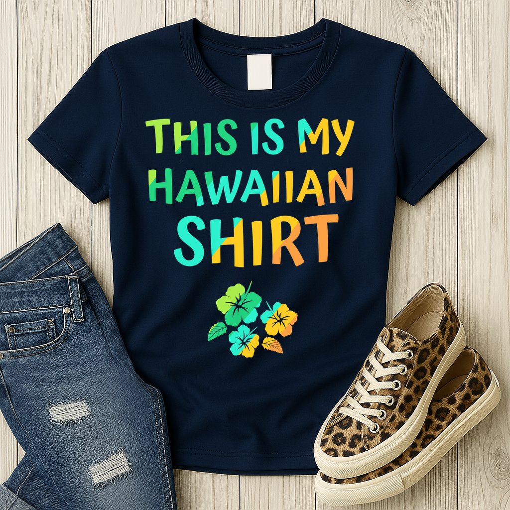 This Is My Hawaiian Tropical Luau Costume Party Hawaii Womens T-Shirt