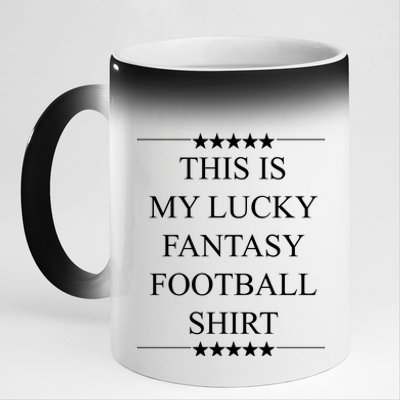 This Is My Lucky Fantasy Football 11oz Black Color Changing Mug