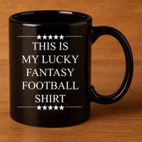 This Is My Lucky Fantasy Football 11oz C Handle Ceramic Mug