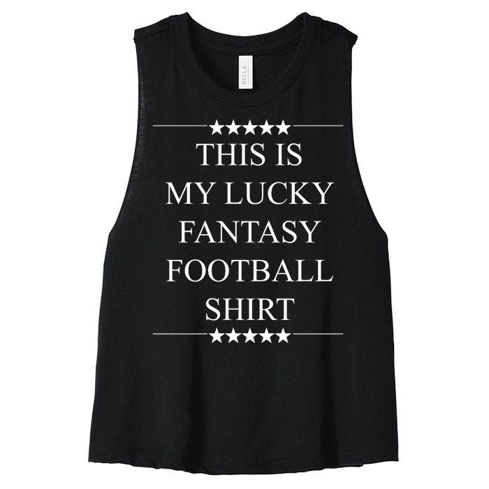 This Is My Lucky Fantasy Football Women's Racerback Cropped Tank